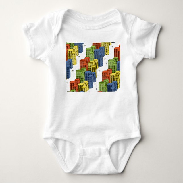 Glasflaschen, Abstraktes Muster. Baby Strampler (Vorderseite)