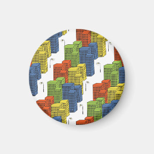Glasflaschen, Abstraktes Muster. Magnet