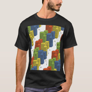 Glasflaschen, Abstraktes Muster. T-Shirt