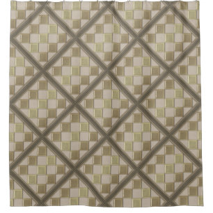 Glasfliese 3D beige Farbe Duschvorhang