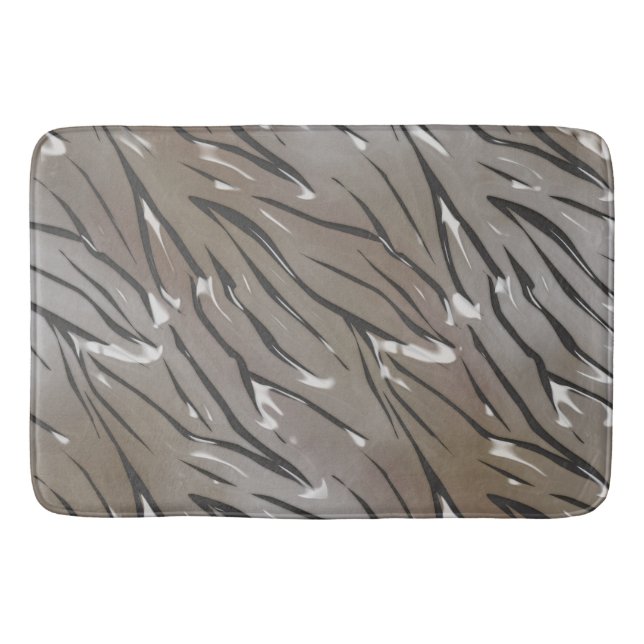 Glasfliesen 3D flüssiger Tiger Zebraleder Badematte (Vorderseite)