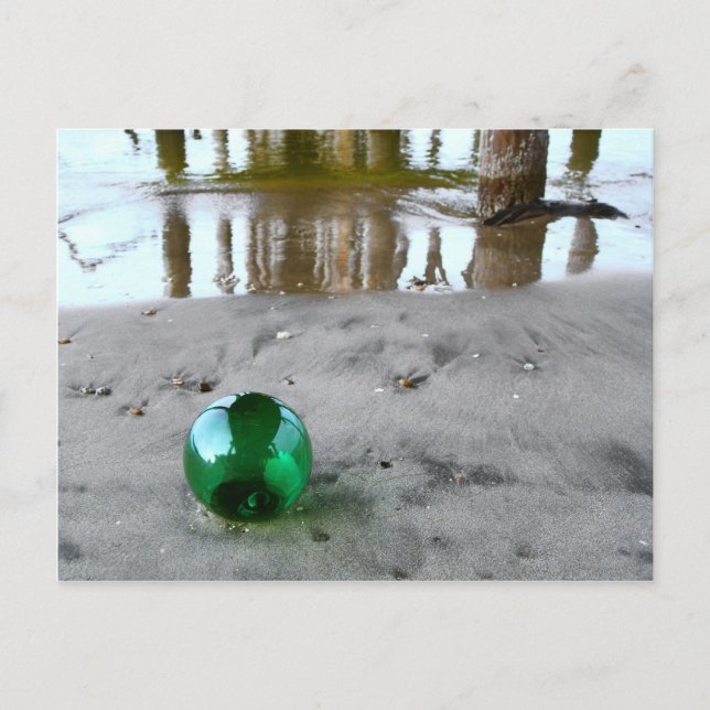 Glasfloat unter Pier Postkarte (Vorderseite)