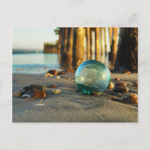 Glasfloat vor dem Steg Postkarte