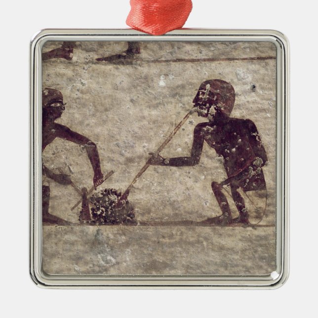 Glasgebläse Silbernes Ornament (Vorne)