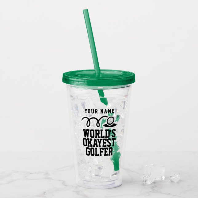 Glasgolfgeschenk der kundenspezifischen acryltrinkbecher (Vorderseite Ice)