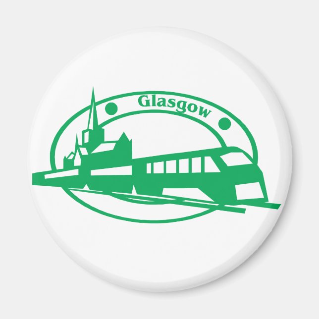 Glasgow-Briefmarke Magnet (Vorne)