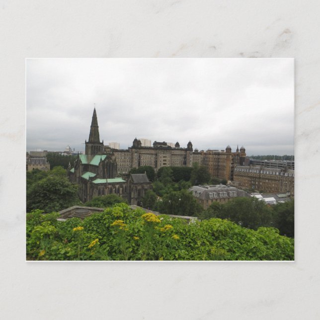 Glasgow Cathedral Skyline Postkarte (Vorderseite)