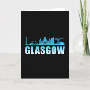 Glasgow City Cityscape Skyline Trip Funny Geschenk Karte