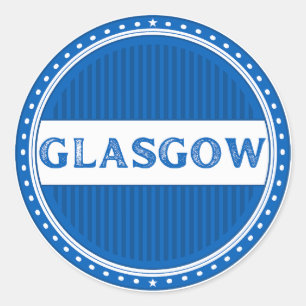 Glasgow City Pride Emblem – Schottische Identität Runder Aufkleber
