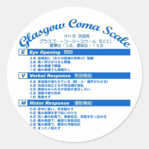 Glasgow Coma Scale Runder Aufkleber