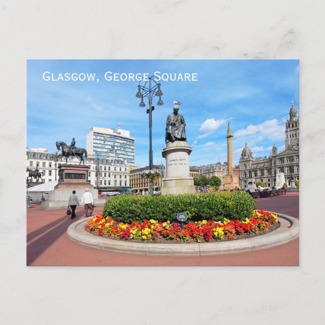 Glasgow, George Square, Schottland Postkarte (Vorderseite)