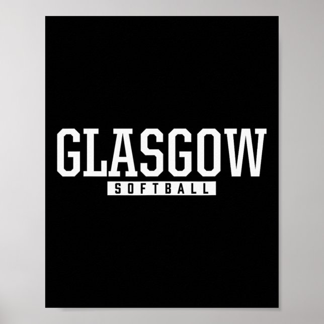 Glasgow High School Softball Poster (Vorne)