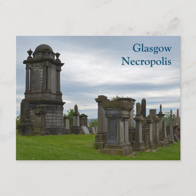 Glasgow Necropolis Graves Postcard Postkarte (Vorderseite)