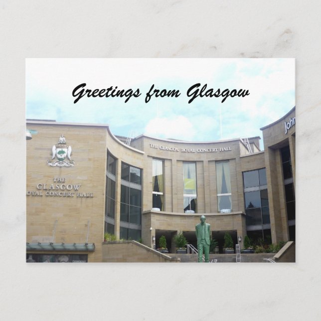 Glasgow Postkarte (Vorderseite)