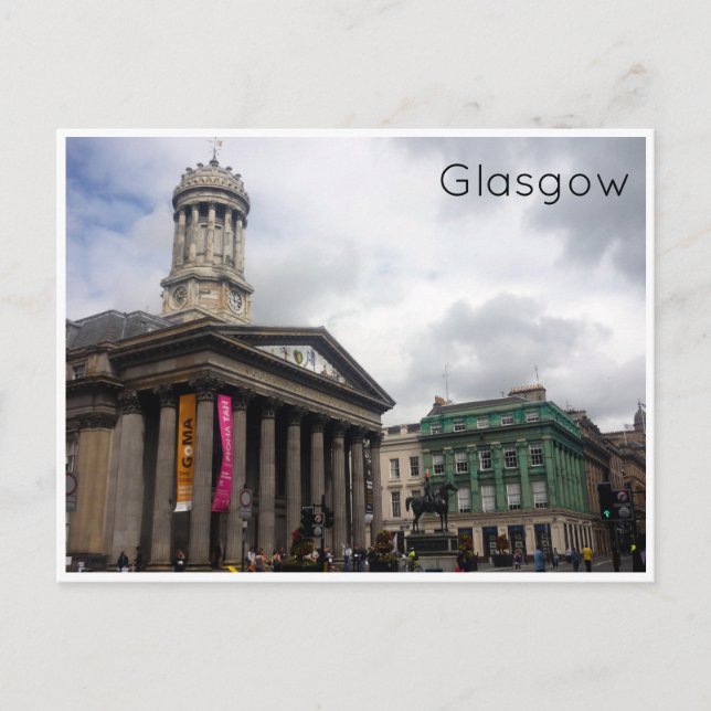 Glasgow Postkarte (Vorderseite)