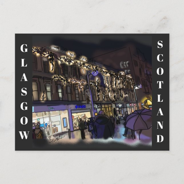 Glasgow-Postkarte Postkarte (Vorderseite)