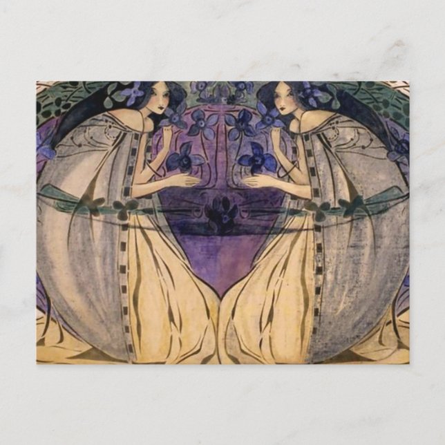 Glasgow School Frances Macdonald MacNair Spring Postkarte (Vorderseite)