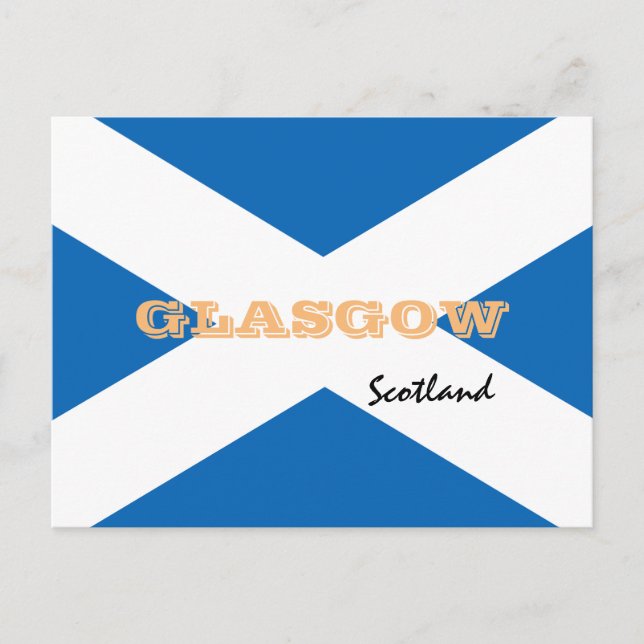 Glasgow - Schottische Flagge & Schottland /Sportfa Postkarte (Vorderseite)