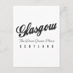 Glasgow Schottland "Der liebe grüne Ort" Postkarte