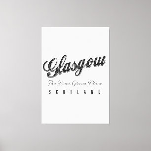 Glasgow Schottland "The Liear Green Place" Leinwanddruck
