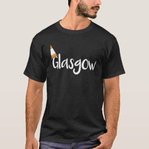 Glasgow Scotland Orange Traffic Cone Hat T-Shirt