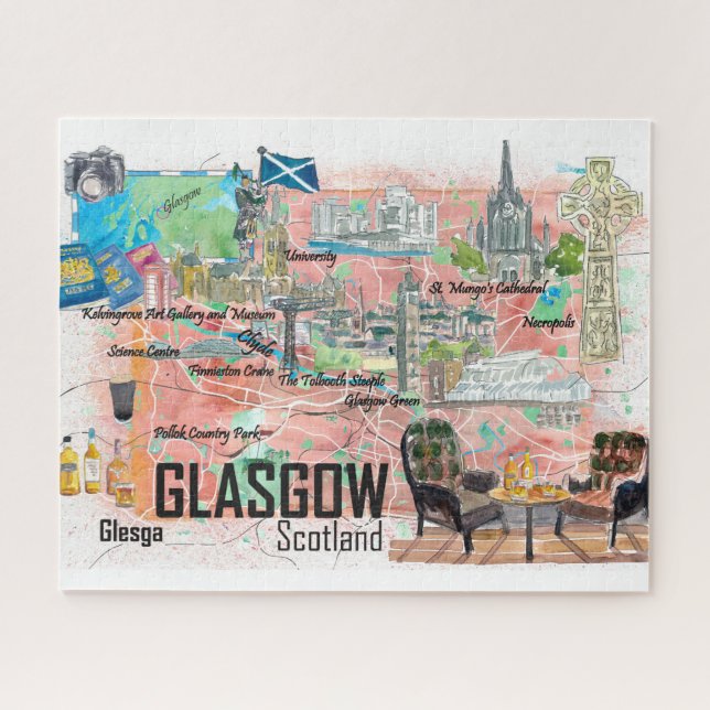Glasgow Scotland Reiseplan  (Horizontal)