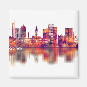 Glasgow Scotland Skyline Magnet
