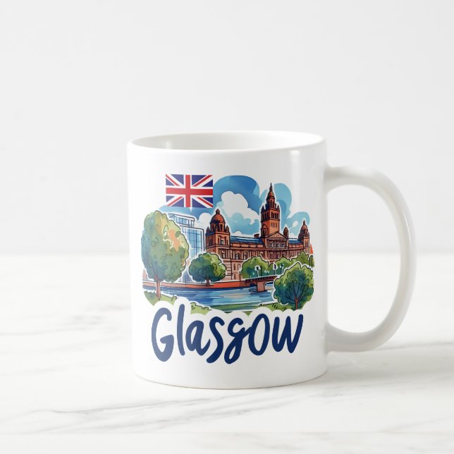 Glasgow Scotland UK Kaffeetasse (Rechts)