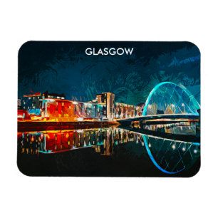 Glasgow Scotland UK Oil Paint City Magnet