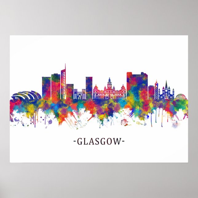 Glasgow Skyline Poster (Vorne)