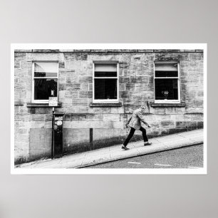 Glasgow Street Szene Poster