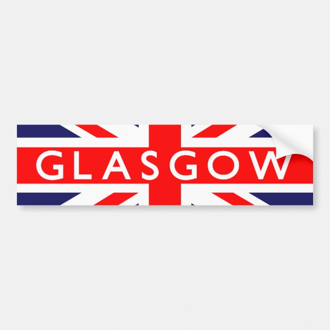 Glasgow UK Flag Autoaufkleber (Vorne)