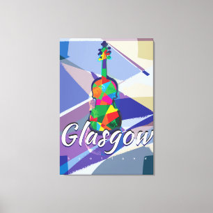 Glasgow Vintage Travel Poster Leinwanddruck