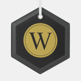 Glashexagon-Ornament mit Personalisierter Monogram Ornament Aus Glas