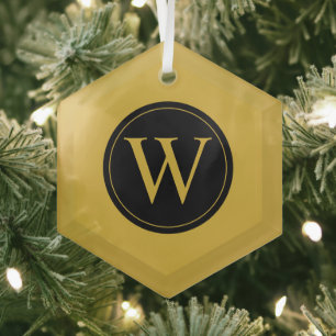Glashexagon-Ornament mit Personalisierter Monogram Ornament Aus Glas