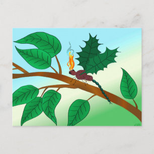 Glashinsekten aussehen - Snapdragon-Fly Postkarte