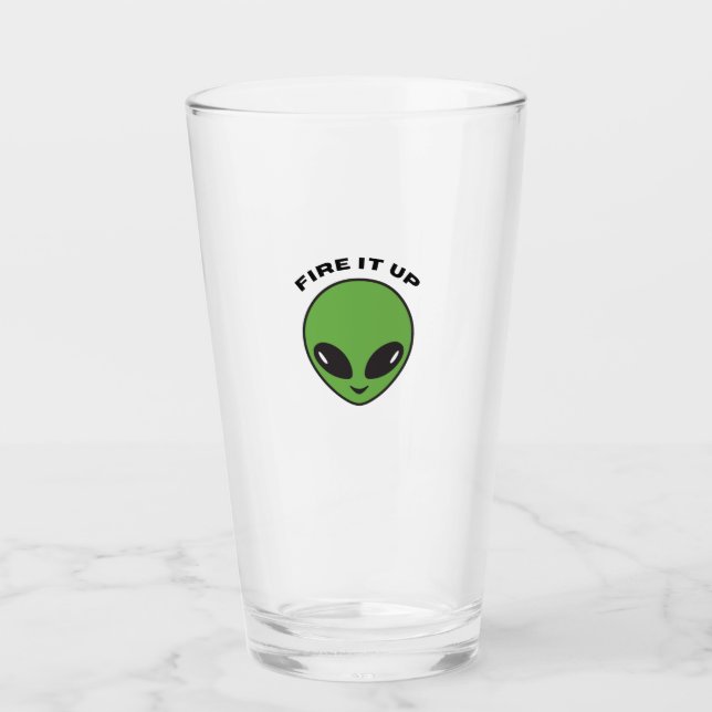 Glashuster- Alien haut auf Glas (Vorderseite)