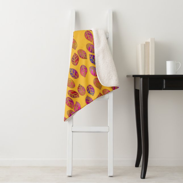 Glasierte Blätter im Sommer Sherpadecke (Beispiel)