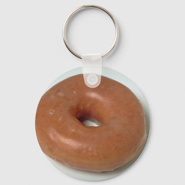 Glasierte Donut-Teigwaren Schlüsselanhänger (Vorderseite)