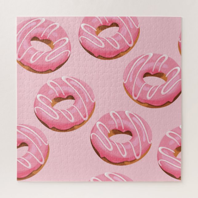 Glasierte Donuts Nahtloser Hintergrund (Vertikal)