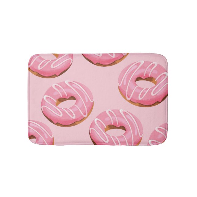 Glasierte Donuts Nahtloser Hintergrund Badematte (Vorderseite)