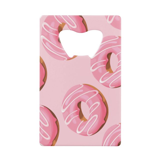 Glasierte Donuts Nahtloser Hintergrund Geldbeutel Flaschenöffner (Vorderseite)