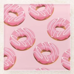 Glasierte Donuts Nahtloser Hintergrund Glasuntersetzer