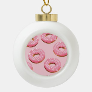 Glasierte Donuts Nahtloser Hintergrund Keramik Kugel-Ornament