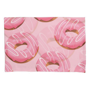 Glasierte Donuts Nahtloser Hintergrund Kissenbezug