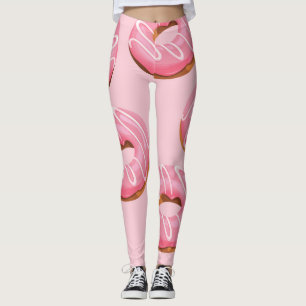 Glasierte Donuts Nahtloser Hintergrund Leggings