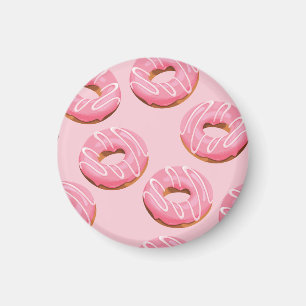 Glasierte Donuts Nahtloser Hintergrund Magnet