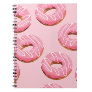 Glasierte Donuts Nahtloser Hintergrund Notizblock