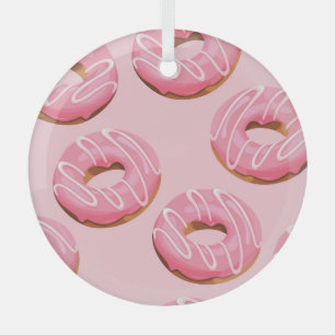 Glasierte Donuts Nahtloser Hintergrund Ornament Aus Glas