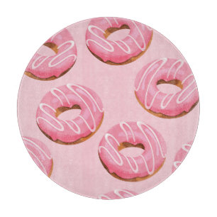 Glasierte Donuts Nahtloser Hintergrund Schneidebrett
